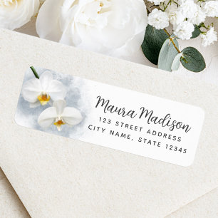 Cute paw print with heart pink return address labe