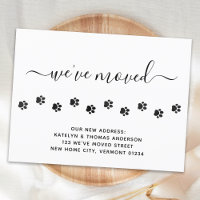 Cute Paw Prints Personalised We've Moved Moving
