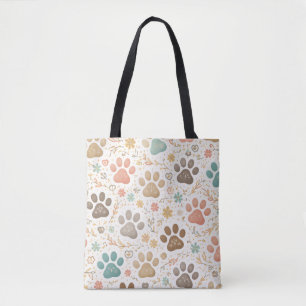 Cute Paw Prints Tote Bag