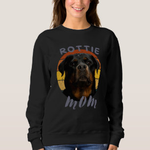 Cute paw Retro Heart Rottie Dog Pet Animals rottwe Sweatshirt