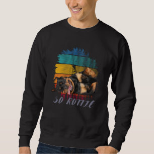 Cute paw Retro Heart Rottie Dog Pet Animals rottwe Sweatshirt