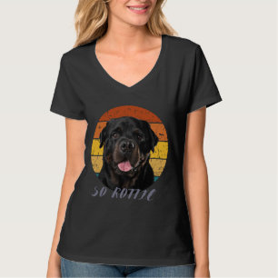 Cute paw Retro Heart Rottie Dog Pet Animals rottwe T-Shirt