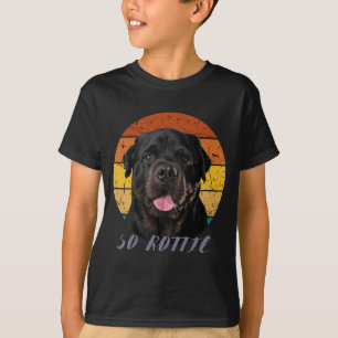 Cute paw Retro Heart Rottie Dog Pet Animals rottwe T-Shirt