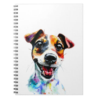 Cute Paws Colourful Jack Russell Terrier Design Notebook