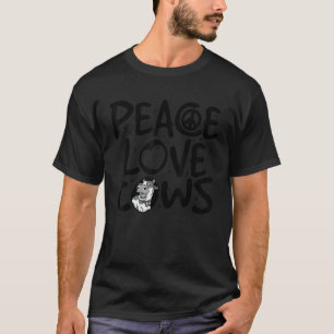 Cute Peace Love Cow For Men Women Kids Animal 2 T-Shirt
