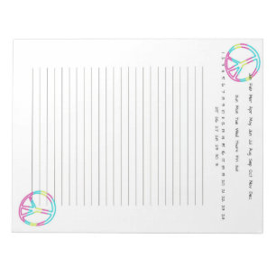 Cute Peace Sign Notepad
