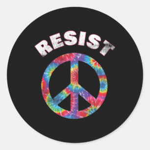 Cute Peace Sign Peaceful Protest Resist Classic Round Sticker