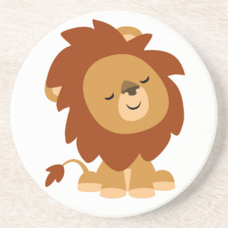 Cute Peaceful Cartoon Lion Coaster