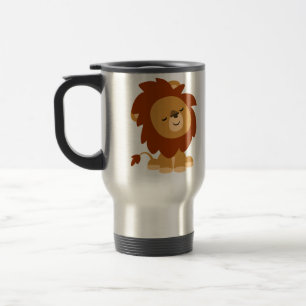 Cute Peaceful Cartoon Lion Commuter Mug