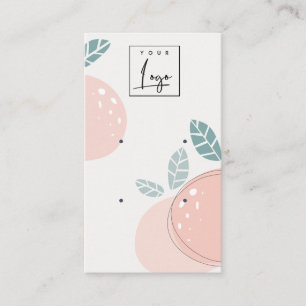 Cute Peach Abstract Fruity Bold Earring Display Business Card