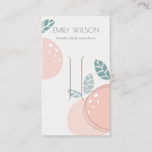 Cute Peach Abstract Fruity Bold Hair Clip Display Business Card