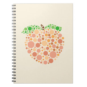 Cute Peach Dot Design Notebook
