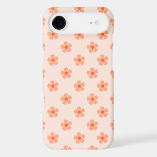 Cute Peach Flower Pattern Minimal Floral Aesthetic