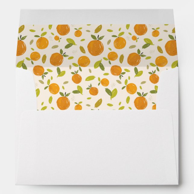 Cute Peach Fruit Pattern Envelope (Back (Bottom))