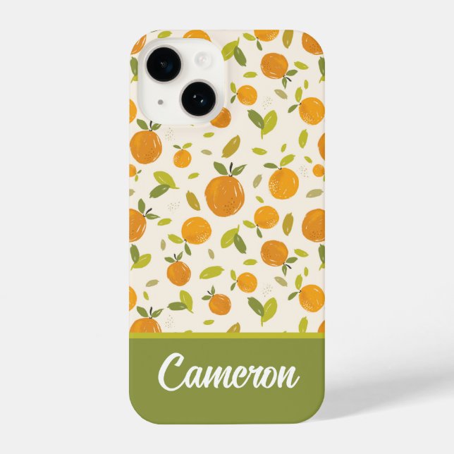 Cute Peach Fruit Pattern iPhone Case (Back)