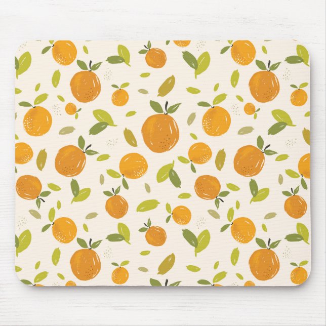 Cute Peach Fruit Pattern Mouse Mat (Front)