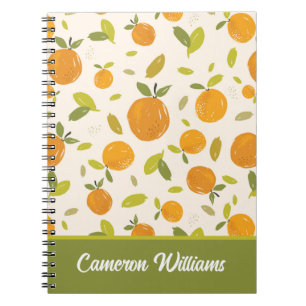 Cute Peach Fruit Pattern Notebook