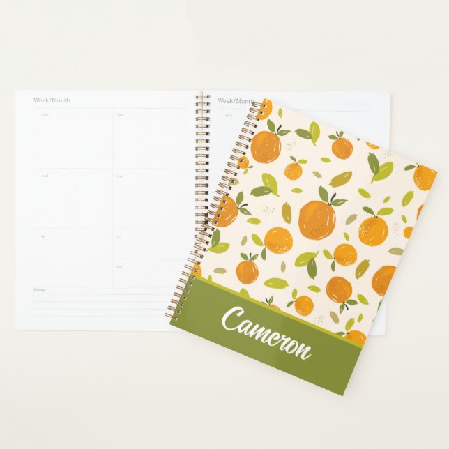 Cute Peach Fruit Pattern Planner (Display)