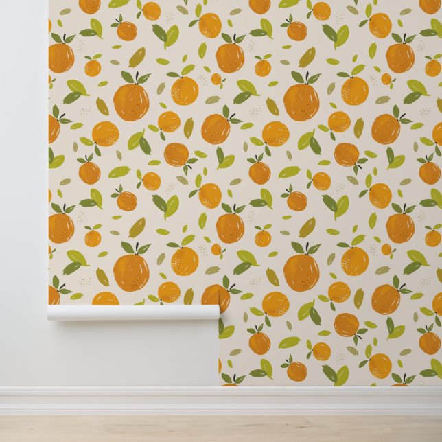 Cute Peach Fruit Pattern Wallpaper (Application)