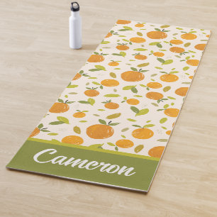 Cute Peach Fruit Pattern Yoga Mat