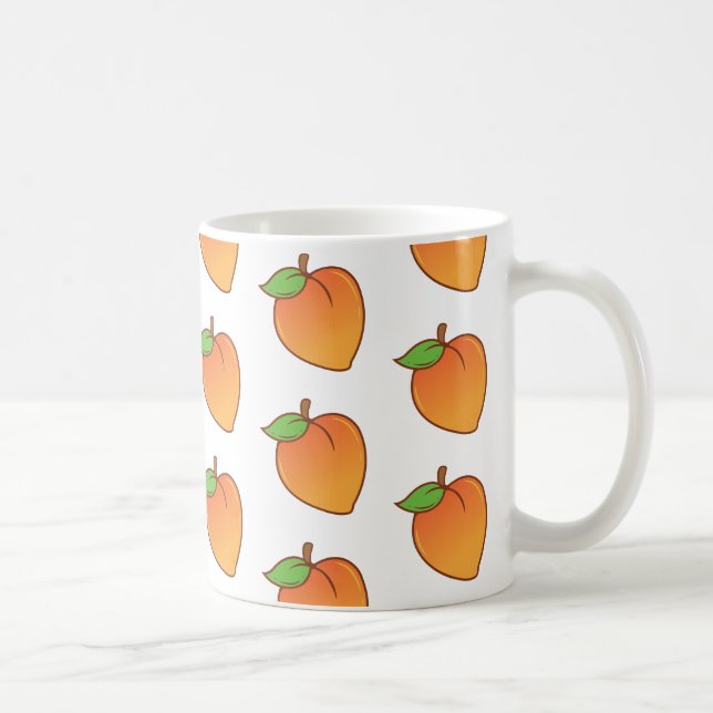 Cute Peach Pattern Coffee Mug (Right)