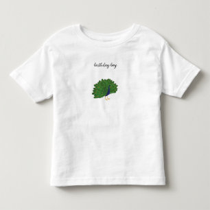 Cute Peacock Birthday Boy Toddler Kids  T-Shirt