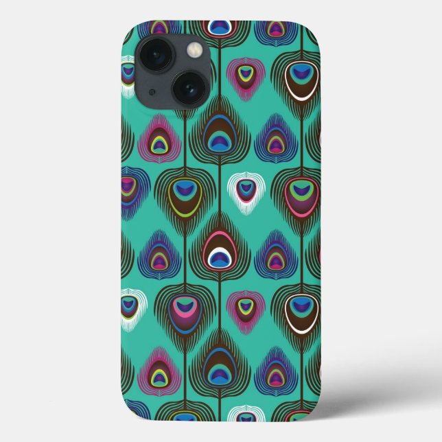 cute peacock feather pattern Case-Mate iPhone case (Back)