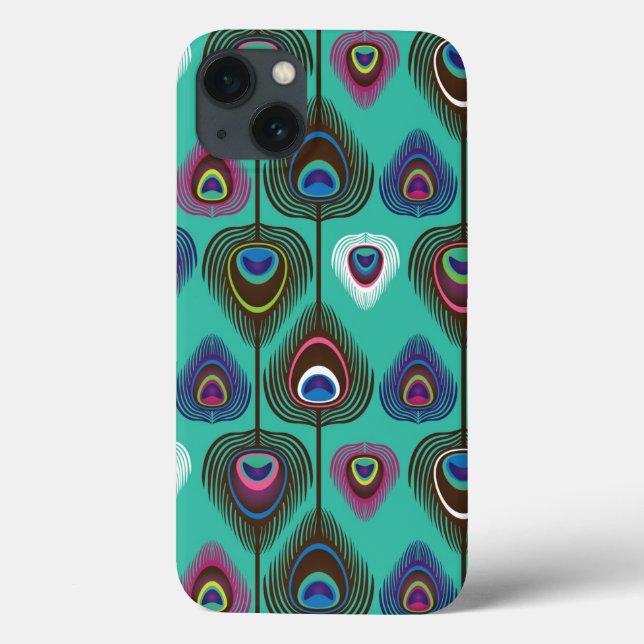 cute peacock feather pattern Case-Mate iPhone case (Back)