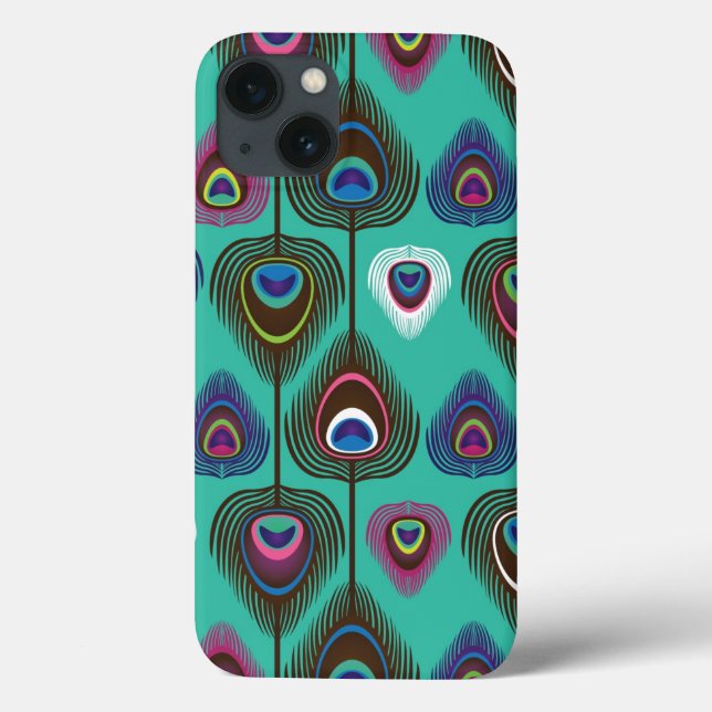 cute peacock feather pattern Case-Mate iPhone case (Back)