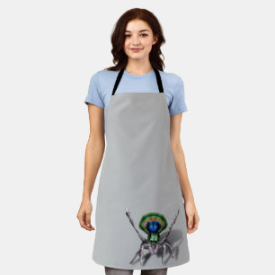 Cute Peacock Spider Digital Art Apron