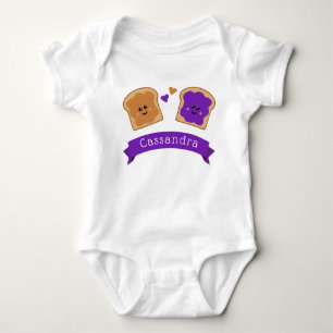 Cute Peanut Butter and Jelly Baby Bodysuit