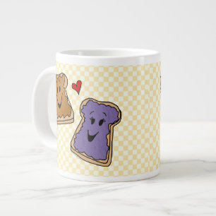Cute Peanut Butter and Jelly Best Friends Large Coffee Mug