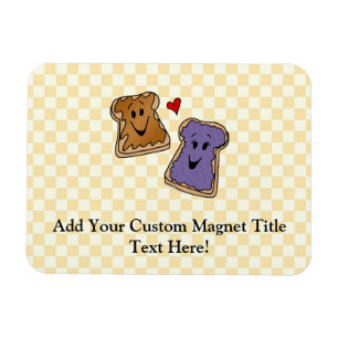 Cute Peanut Butter and Jelly Best Friends Magnet