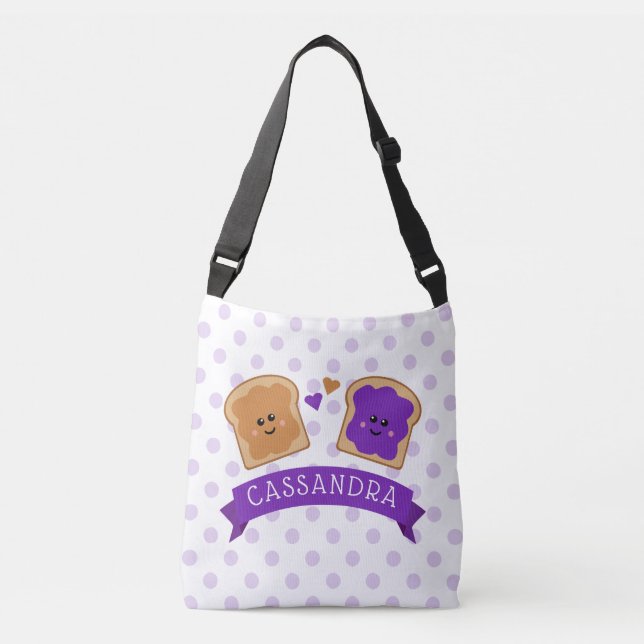 Cute Peanut Butter and Jelly Crossbody Bag (Front)