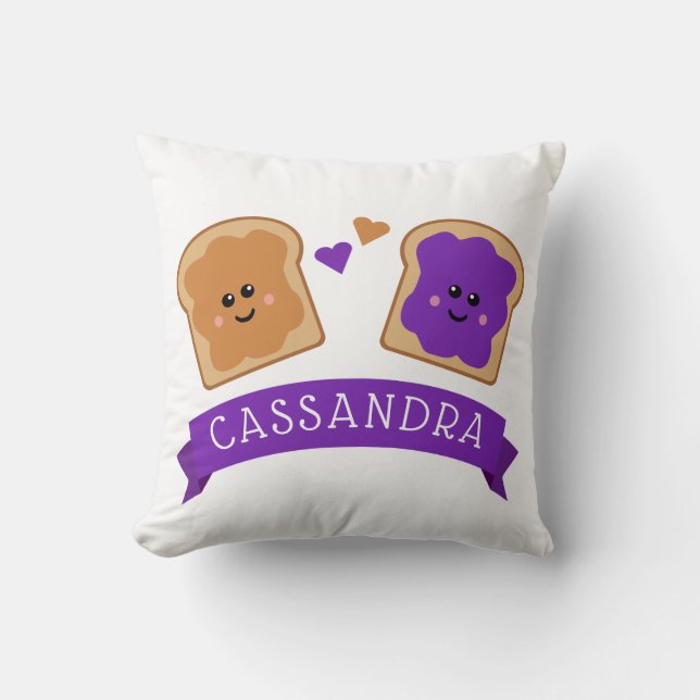 Cute Peanut Butter and Jelly Cushion (Front)