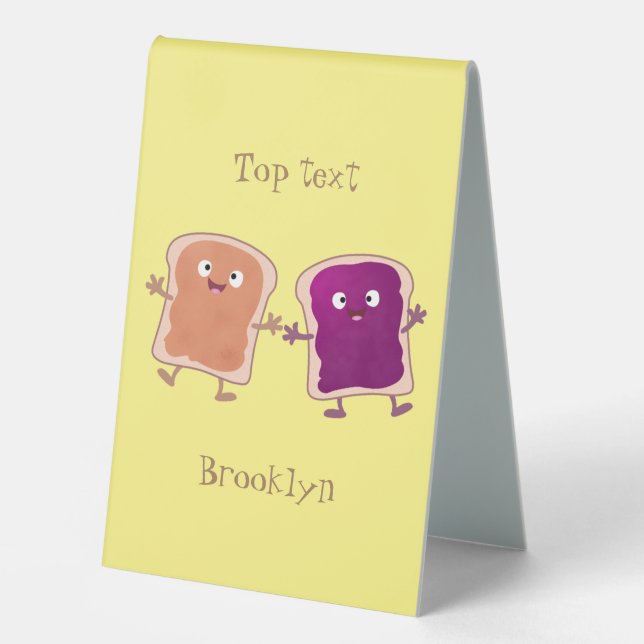 Cute peanut butter and jelly sandwich cartoon (Front)