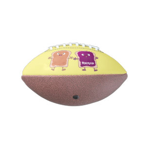 Cute peanut butter and jelly sandwich cartoon american football
