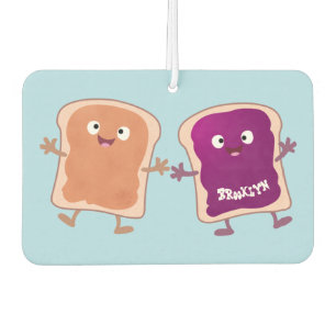 Cute peanut butter and jelly sandwich cartoon  car air freshener