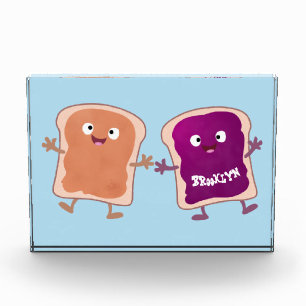 Cute peanut butter and jelly sandwich cartoon photo block