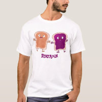 Cute peanut butter and jelly sandwich cartoon