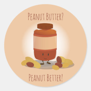 Cute Peanut Butter Jar   Sticker