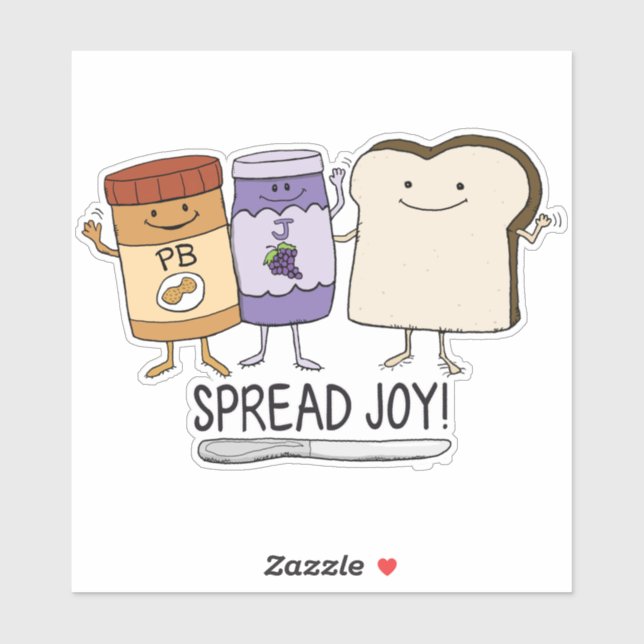 Cute Peanut Butter & Jelly & Bread Spread Joy (Sheet)