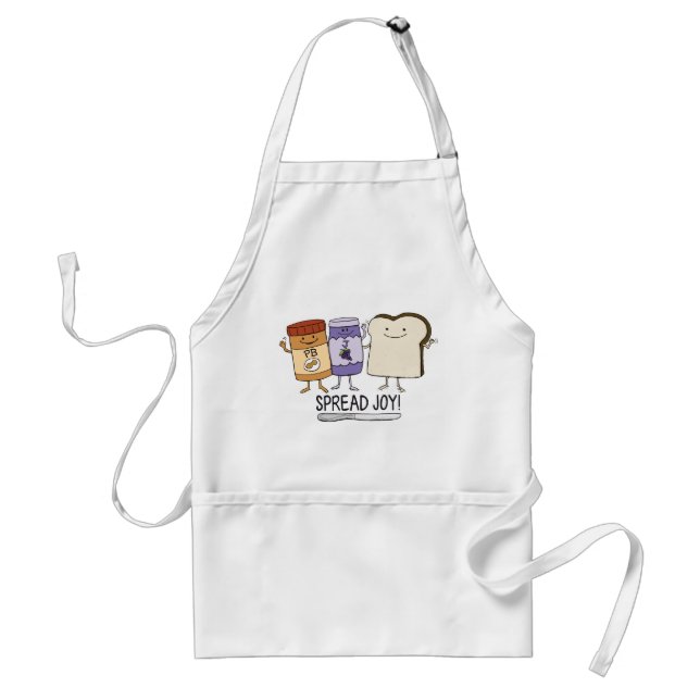Cute Peanut Butter & Jelly & Bread Spread Joy Standard Apron (Front)