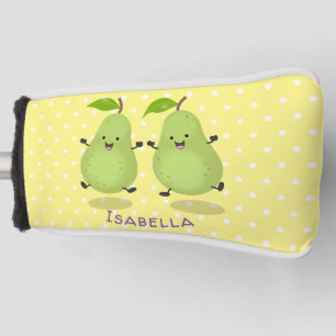 Cute pear pair cartoon illustration golf head cover