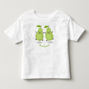 Cute pear pair cartoon illustration toddler T-Shirt
