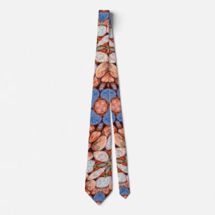 Cute pebble flower pattern tie