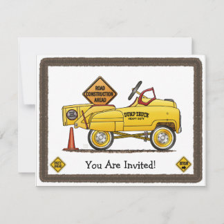 Cute Peddle Truck Peddle Car Invitation