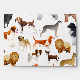 Cute Pedigree Pet Dog Wallpaper Design Envelope