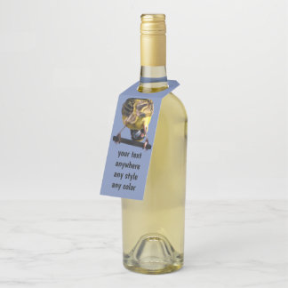 Cute Peek a Boo birdie Bottle Tag
