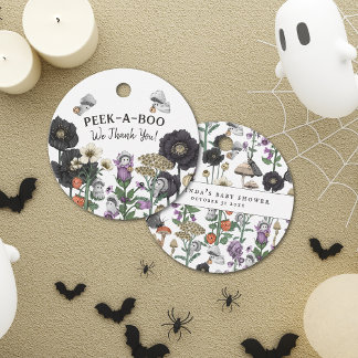 Cute Peek-a-Boo Halloween Baby Shower Favours Favour Tags